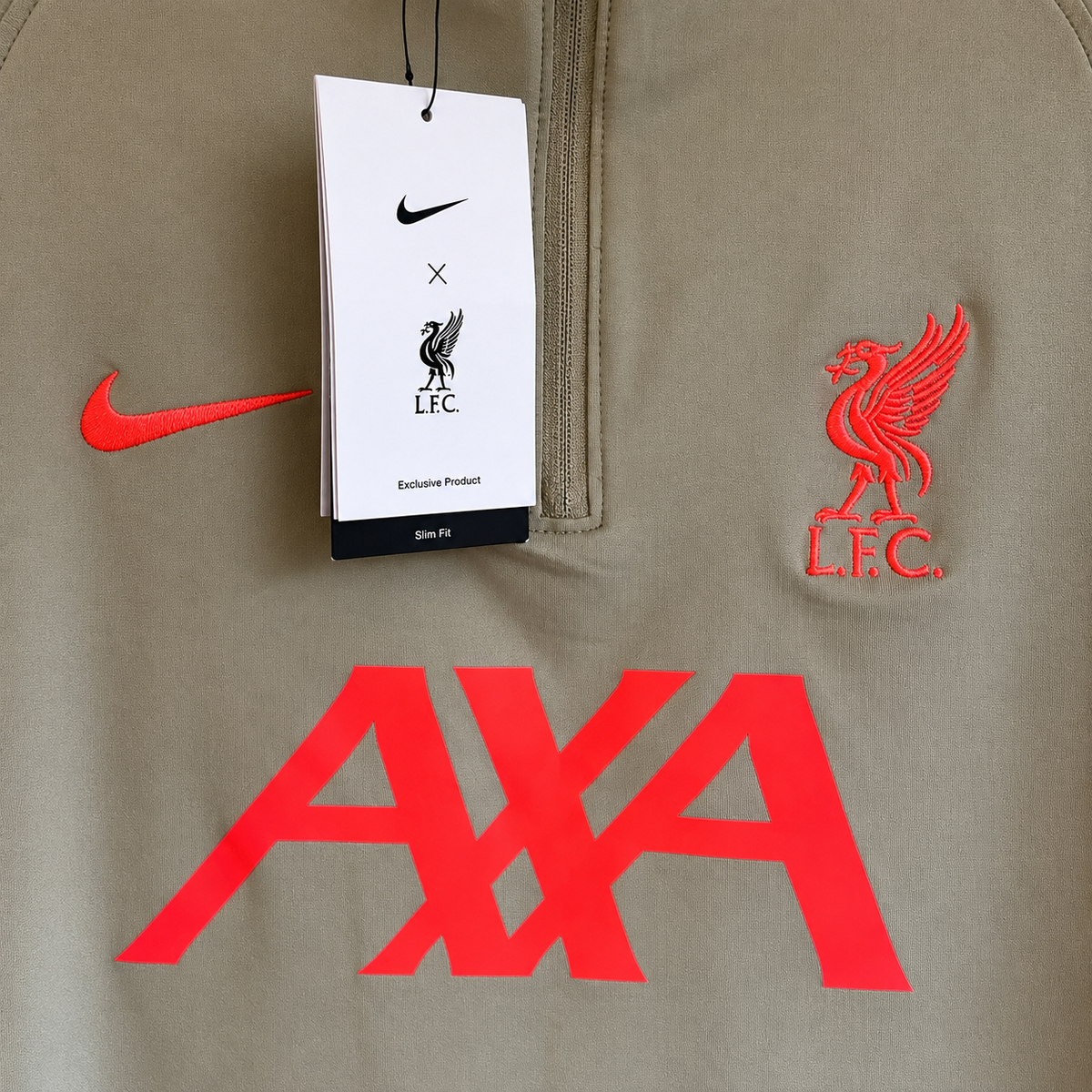 Liverpool FC Nike Strike Drill Quarter Zip Training Top 2021/22 – Grey/Red – Size Small - Shep's Retro