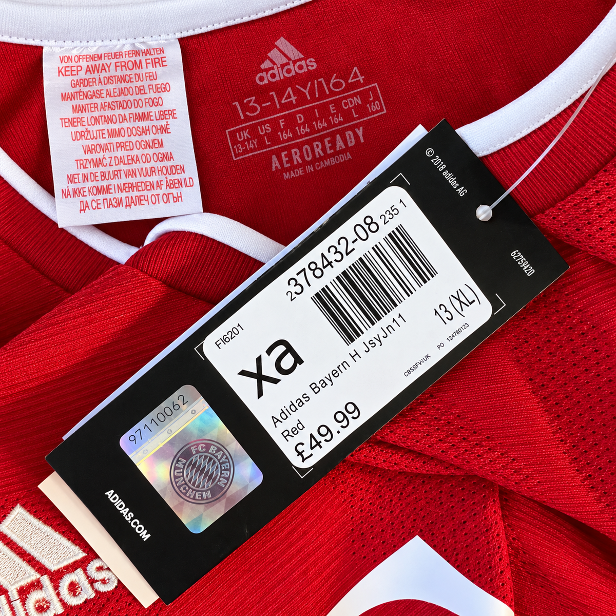 FC Bayern Munich Home Shirt 2020/21 – Adidas AEROREADY – Red – Junior 13-14 Years – BNWT - Shep's Retro