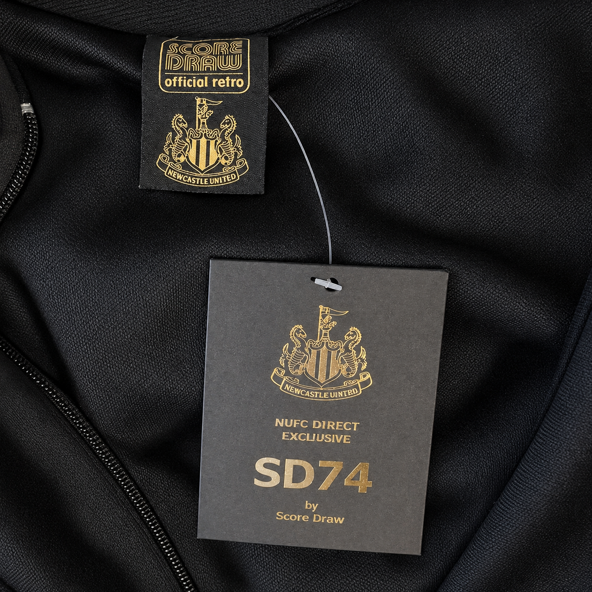 Newcastle United 1990 Retro Score Draw Track Jacket – Black & Blue Size Small - Shep's Retro