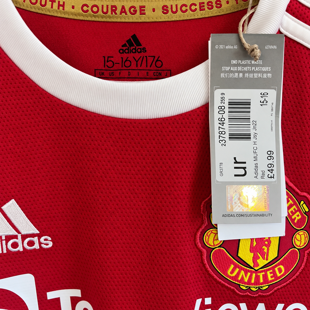 Manchester United 2021/22 Adidas Home Shirt – Cristiano Ronaldo #7 – 15–16 Years – BNWT - Shep's Retro