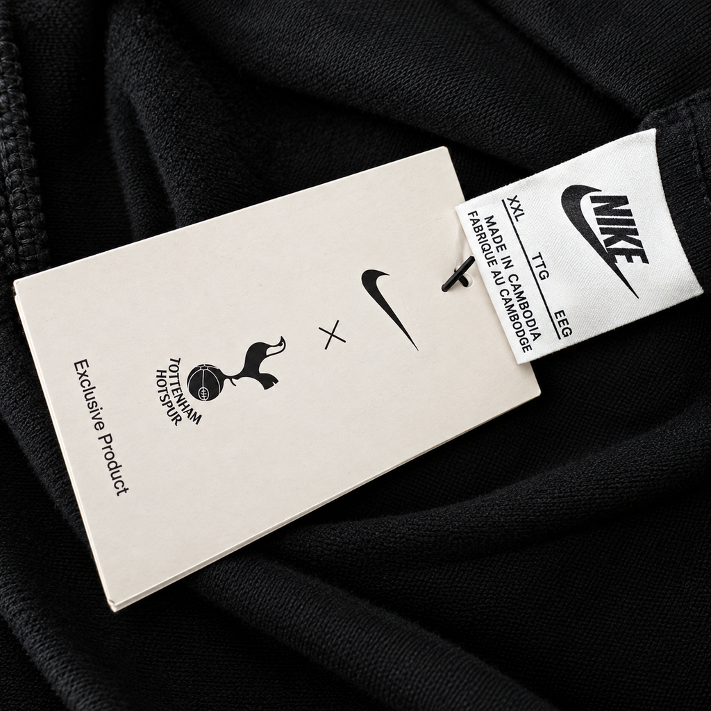 Tottenham Hotspur Nike Spurs Fleece Pullover Hoodie 2021/22 – Black – XXL - Shep's Retro