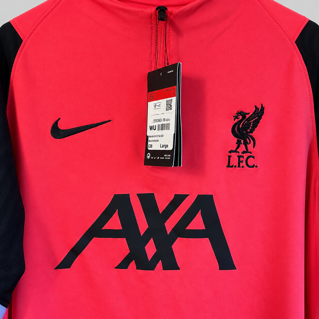 Liverpool FC Nike Strike Drill Training Top 2021/22 – AXA – Red – Size Large - Shep's Retro