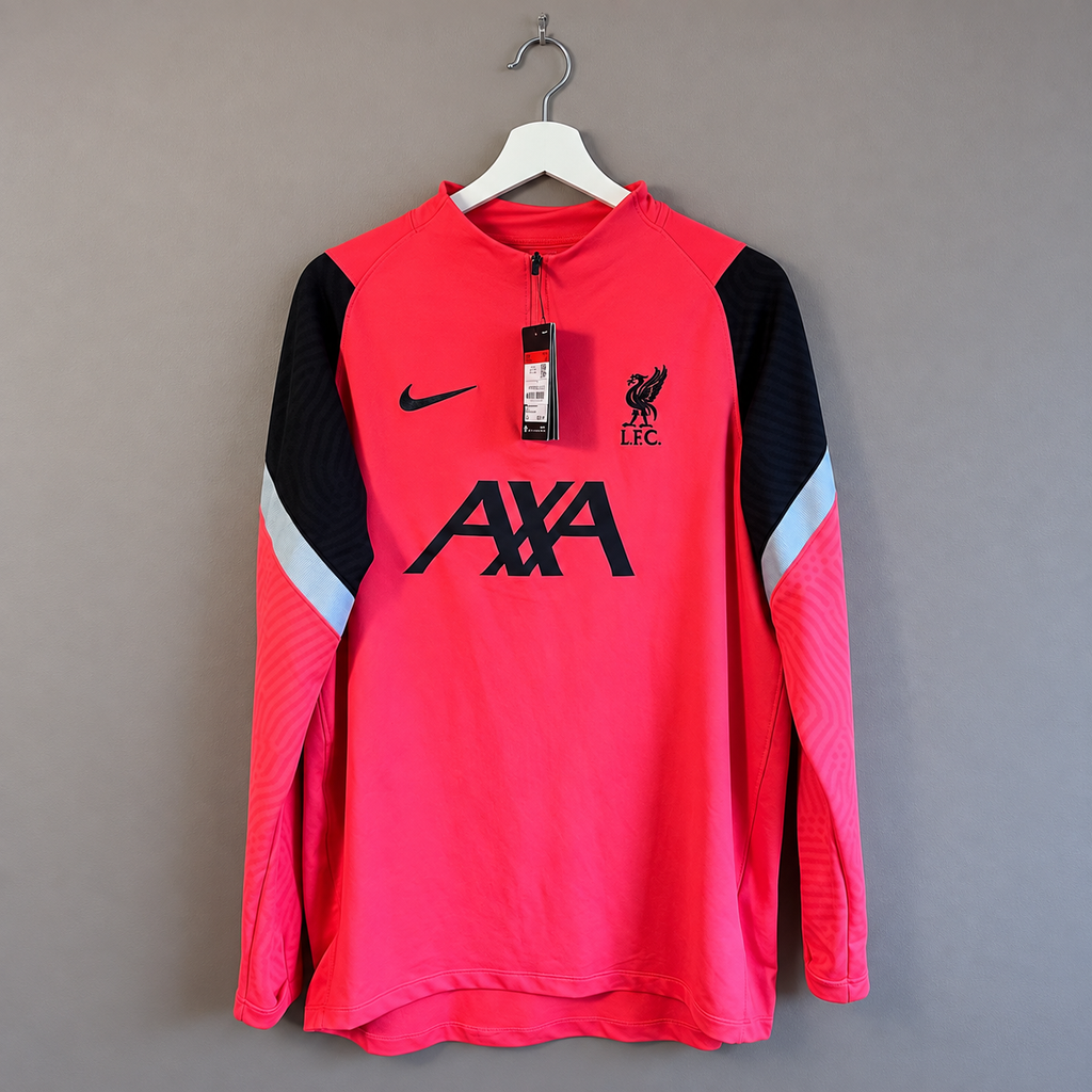 Liverpool FC Nike Strike Drill Training Top 2021/22 – AXA – Red – Size Large - Shep's Retro