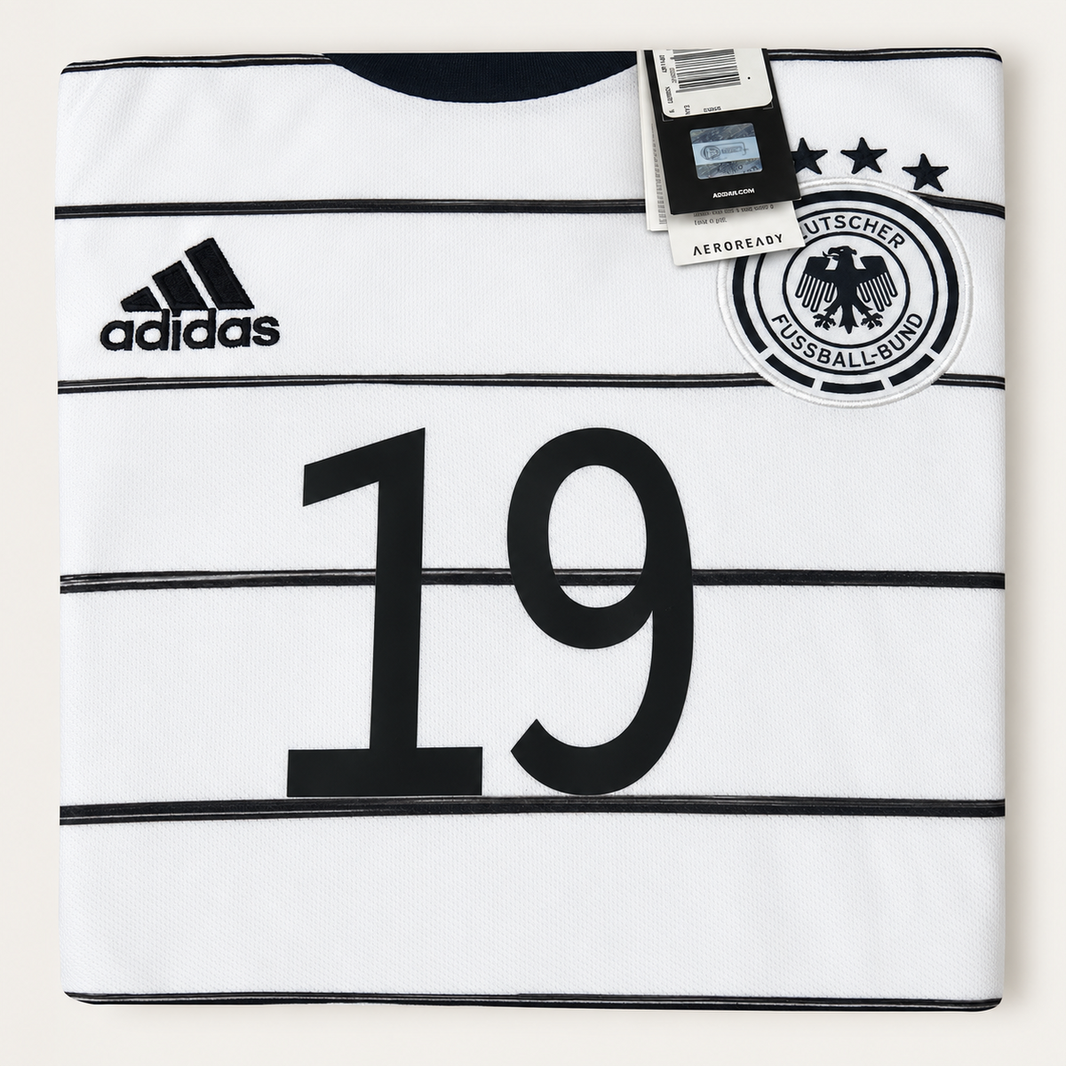 Germany 2020/21 Home Football Shirt – Leroy Sané #19 – Adidas – BNWT – Size S - Shep's Retro