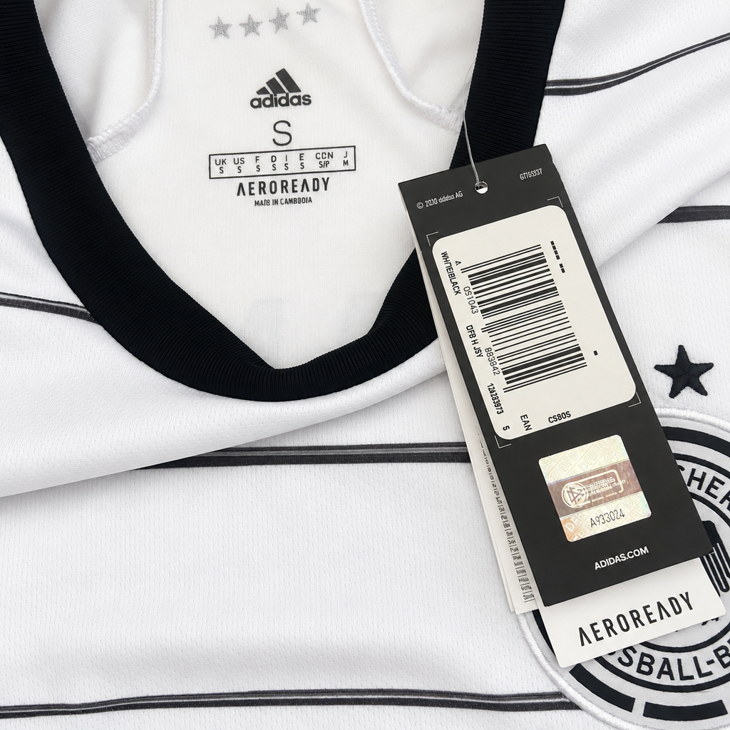 Germany 2020/21 Home Football Shirt – Leroy Sané #19 – Adidas – BNWT – Size S - Shep's Retro