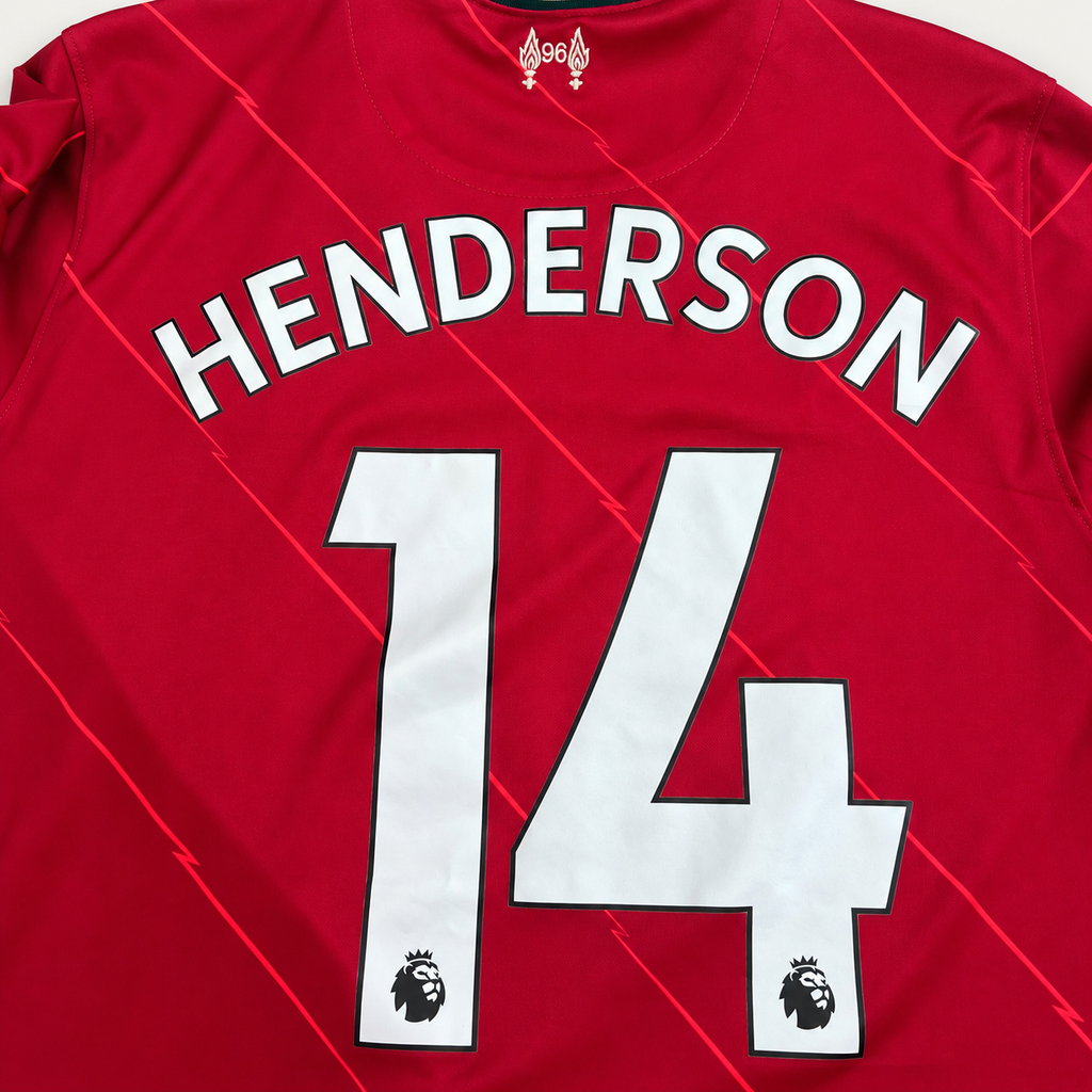 Liverpool FC 2021/22 Home Shirt – Henderson #14 – Nike Dri-FIT – Size Large - Shep's Retro