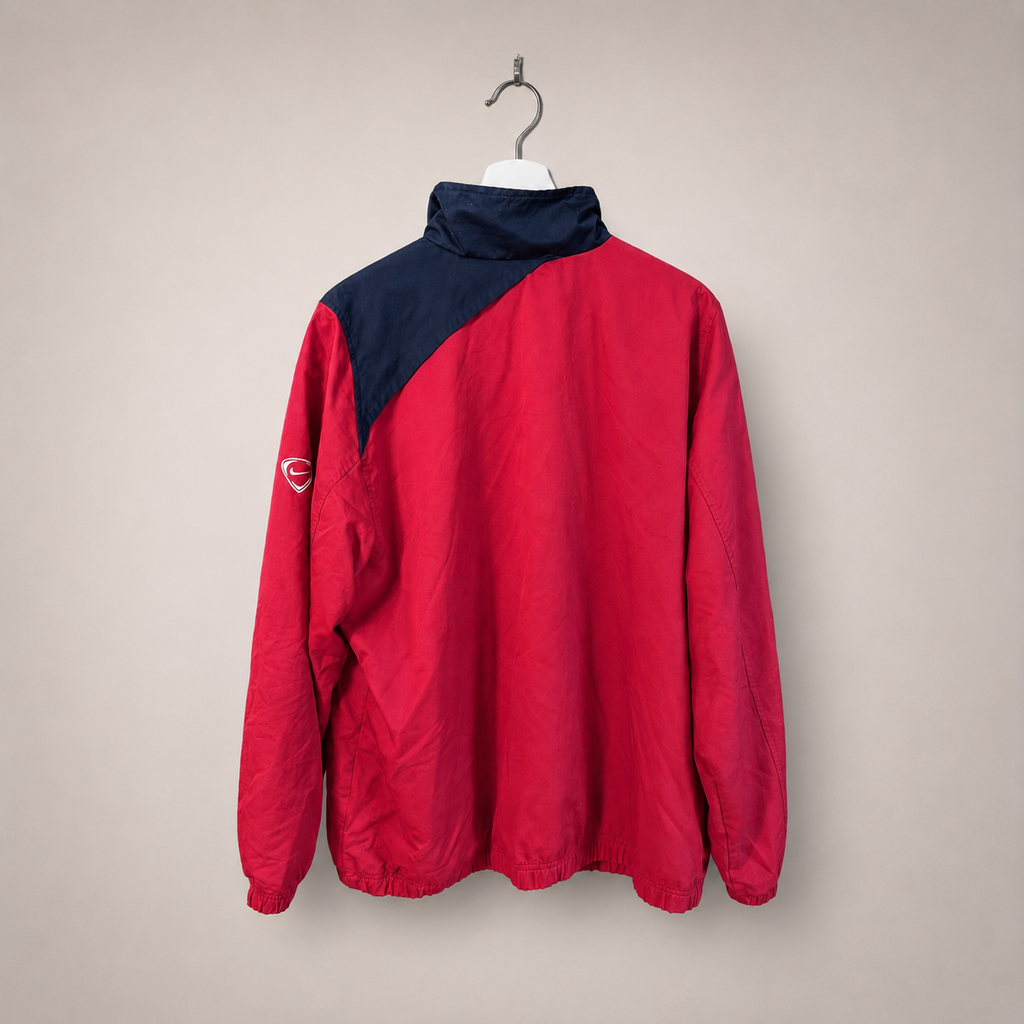 Kidderminster Harriers FC Vintage Nike Track Jacket – Red/Navy – Size Large - Shep's Retro