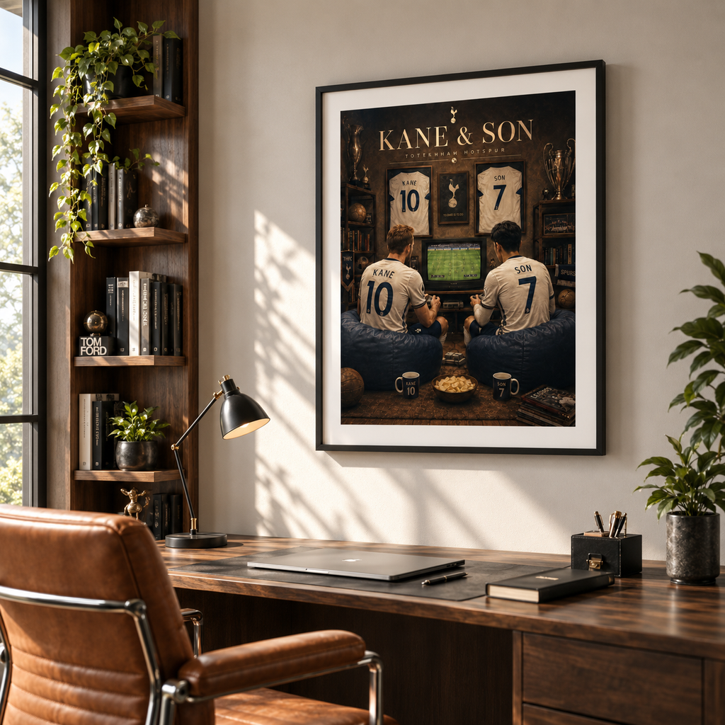 Harry Kane & Son Heung-min Tottenham Hotspur Legends A3 Football Poster Print - Shep's Retro