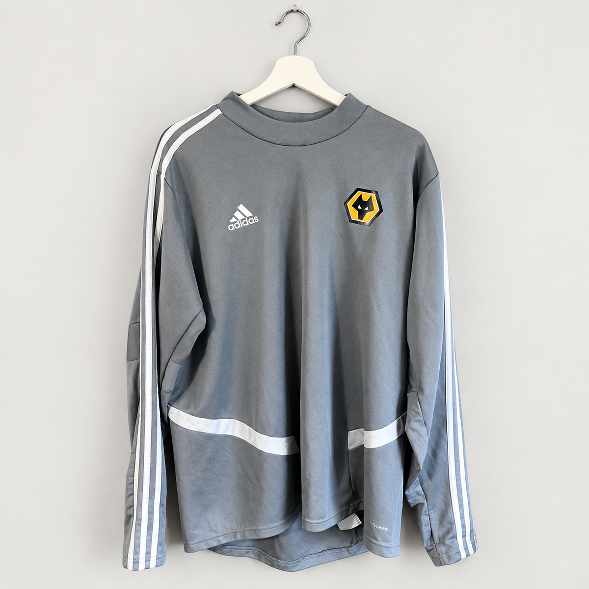Wolverhampton Wanderers Adidas Grey Training Top – Men’s XL - Shep's Retro