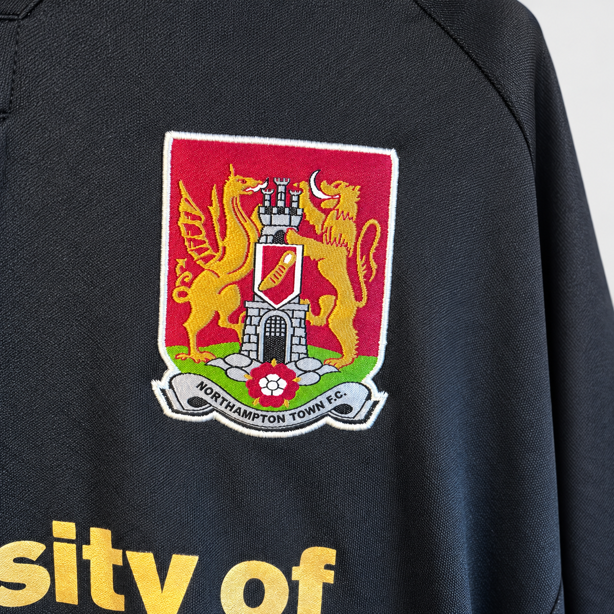 Northampton Town FC 2021/22 Hummel Black & Gold Football Shirt – Size Large - Shep's Retro