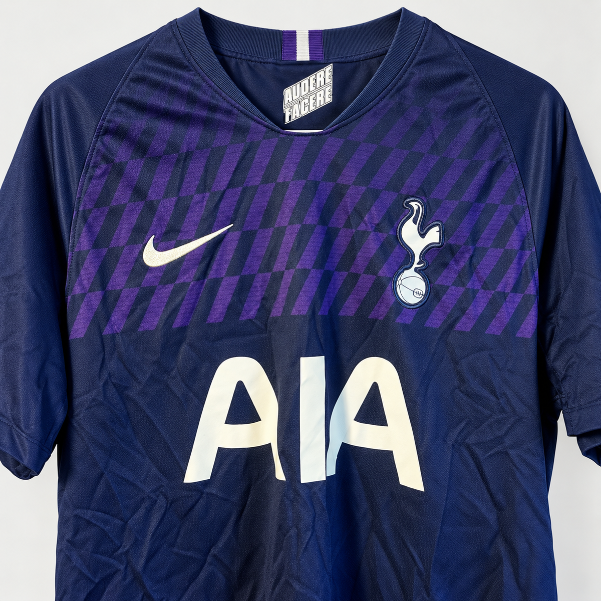 Tottenham Hotspur 2019/20 Nike Third Shirt – Navy & Purple AIA Football Jersey – Men’s Large - Shep's Retro