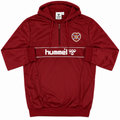 Heart of Midlothian FC Hummel Retro Quarter Zip Hoodie – Maroon – Men’s Medium - Shep's Retro