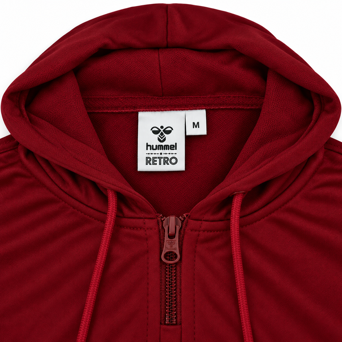 Heart of Midlothian FC Hummel Retro Quarter Zip Hoodie – Maroon – Men’s Medium - Shep's Retro
