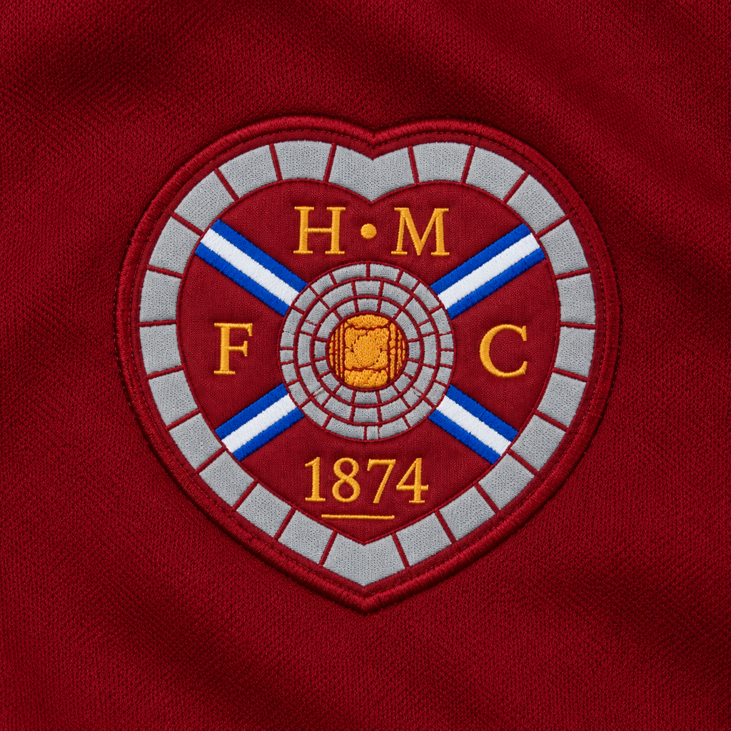 Heart of Midlothian FC Hummel Retro Quarter Zip Hoodie – Maroon – Men’s Medium - Shep's Retro