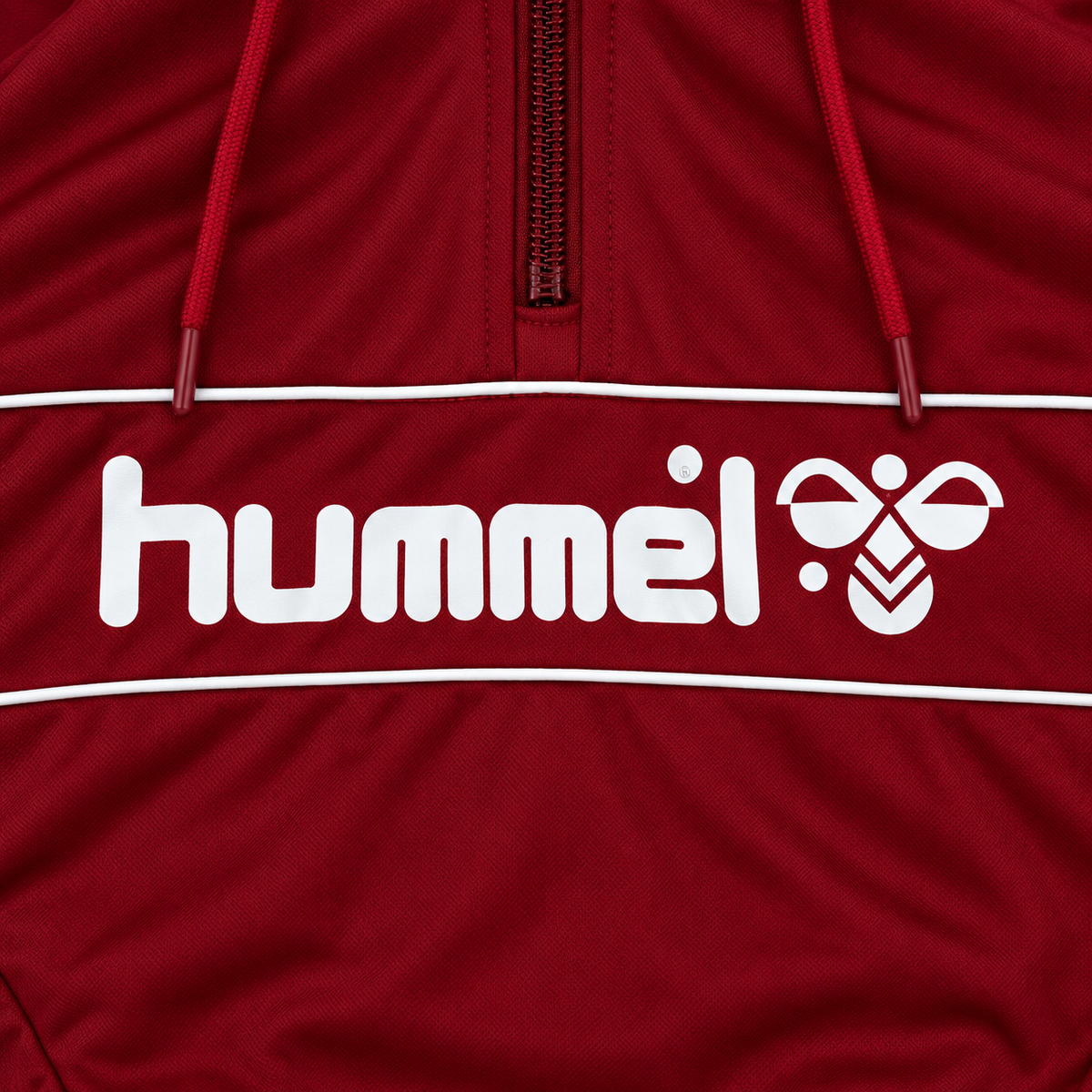 Heart of Midlothian FC Hummel Retro Quarter Zip Hoodie – Maroon – Men’s Medium - Shep's Retro