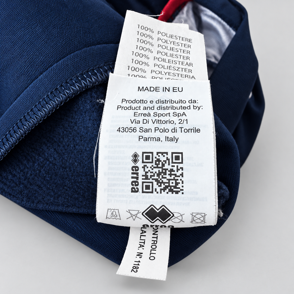 Hartlepool United FC Erreà Training Sweatshirt – Navy & Blue – Suit Direct Sponsor – Men’s Medium - Shep's Retro