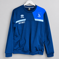 Hartlepool United FC Erreà Training Sweatshirt – Navy & Blue – Suit Direct Sponsor – Men’s Medium - Shep's Retro