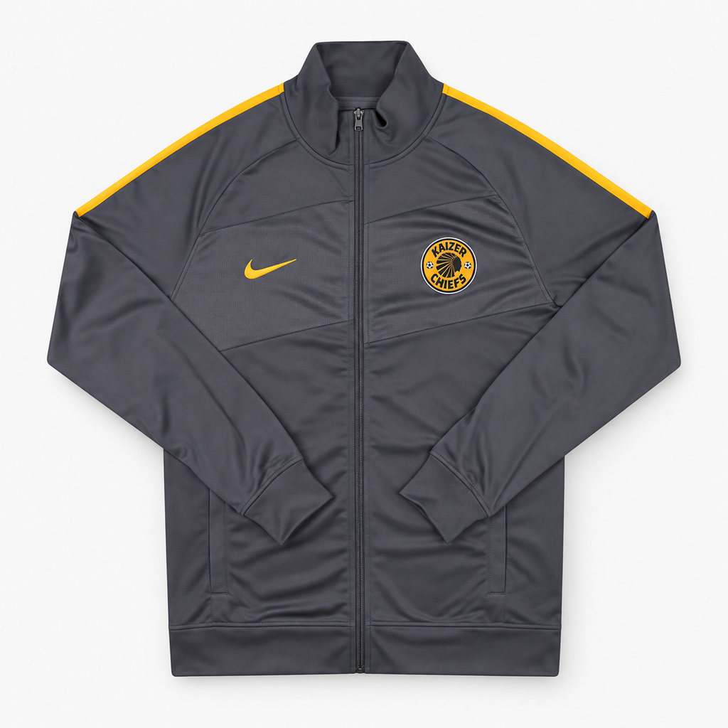 Kaizer Chiefs 2020/21 Nike Track Jacket – Charcoal & Gold – Men’s Large - Shep's Retro