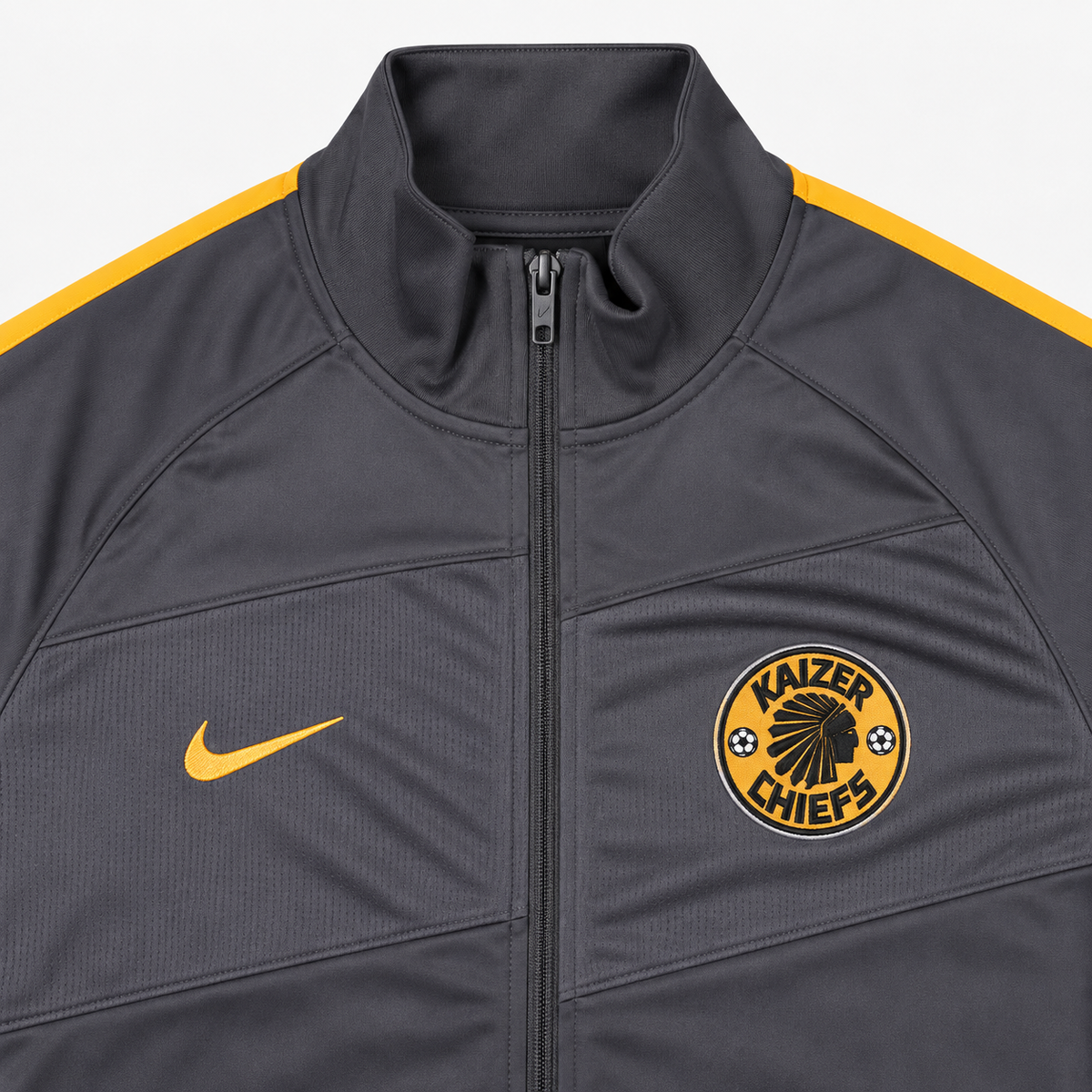 Kaizer Chiefs 2020/21 Nike Track Jacket – Charcoal & Gold – Men’s Large - Shep's Retro