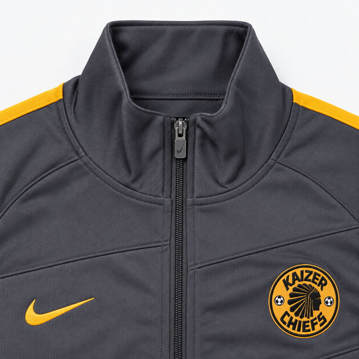 Kaizer Chiefs 2020/21 Nike Track Jacket – Charcoal & Gold – Men’s Large - Shep's Retro
