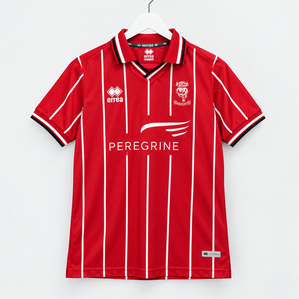 Lincoln City 2020/21 Erreà Home Shirt – Jorge Grant #10 – Red – Size XS - Shep's Retro