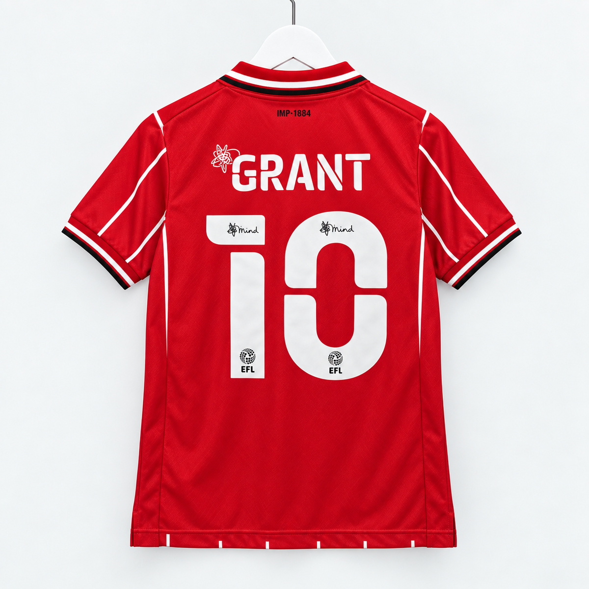 Lincoln City 2020/21 Erreà Home Shirt – Jorge Grant #10 – Red – Size XS - Shep's Retro