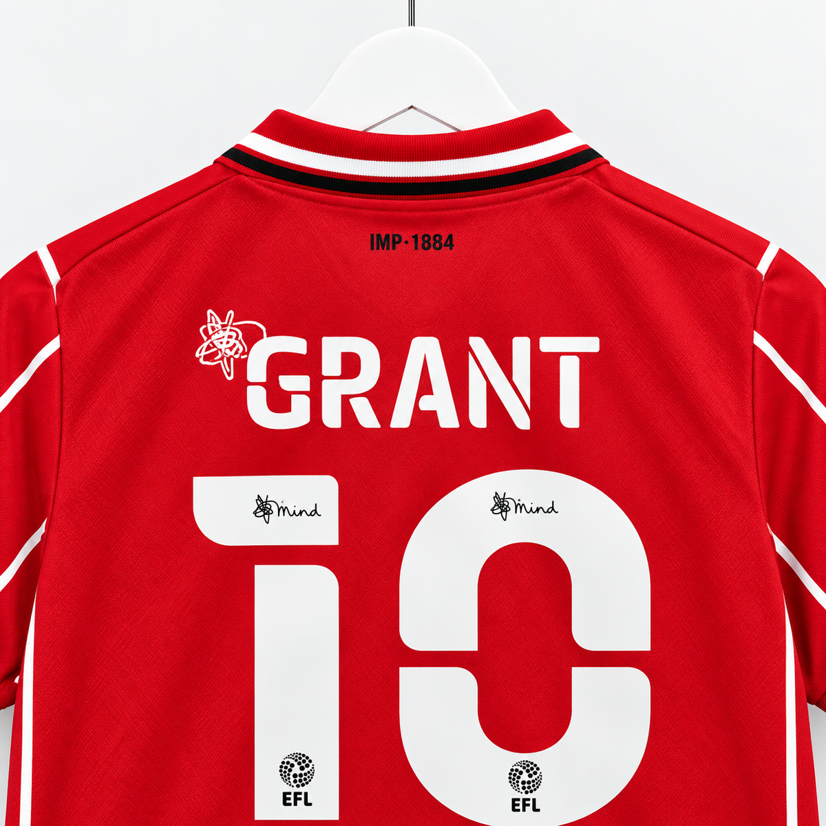 Lincoln City 2020/21 Erreà Home Shirt – Jorge Grant #10 – Red – Size XS - Shep's Retro