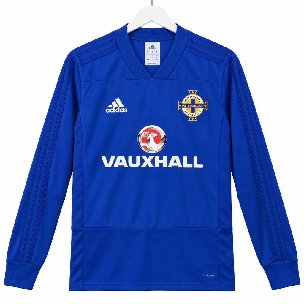 Northern Ireland Adidas Vauxhall Training Top – Royal Blue – Men’s Large - Shep's Retro