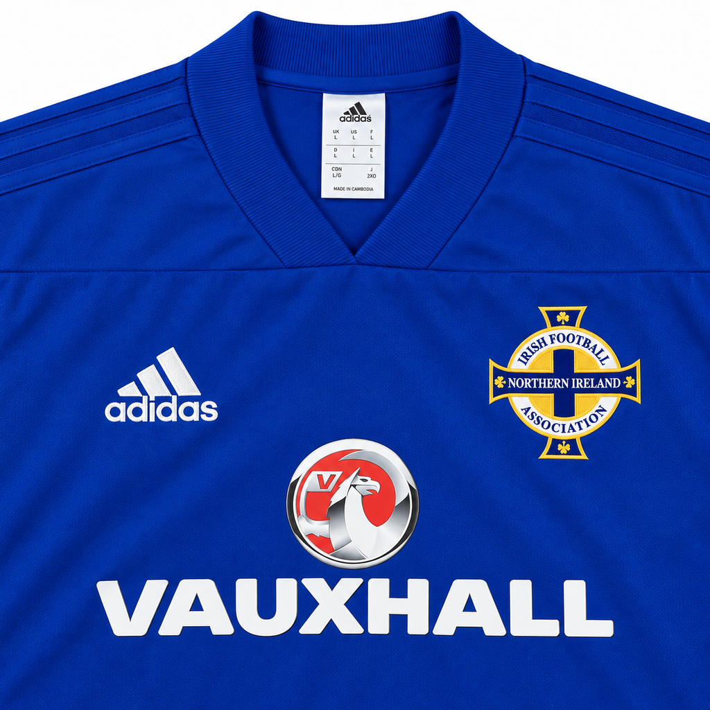 Northern Ireland Adidas Vauxhall Training Top – Royal Blue – Men’s Large - Shep's Retro