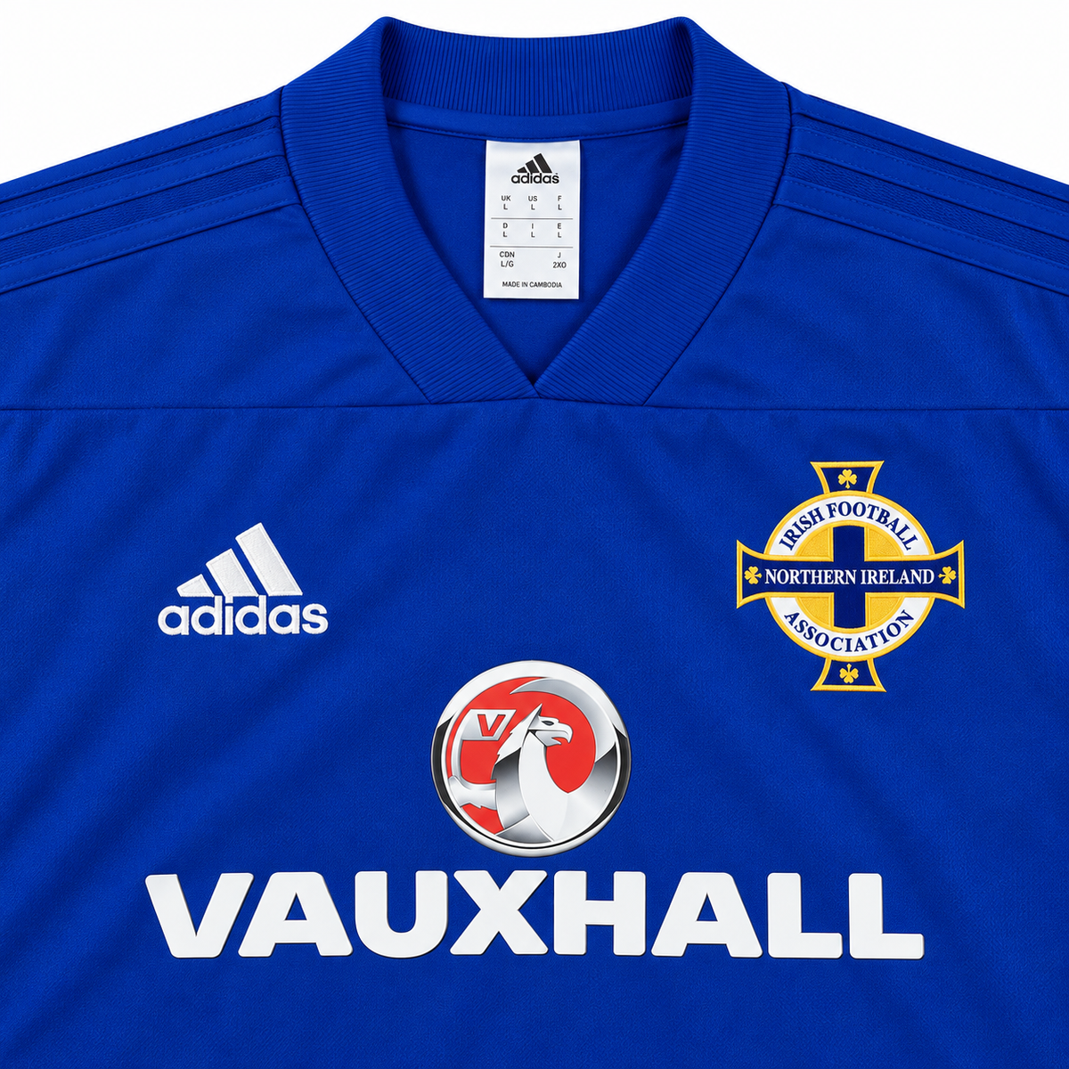 Northern Ireland Adidas Vauxhall Training Top – Royal Blue – Men’s Large - Shep's Retro