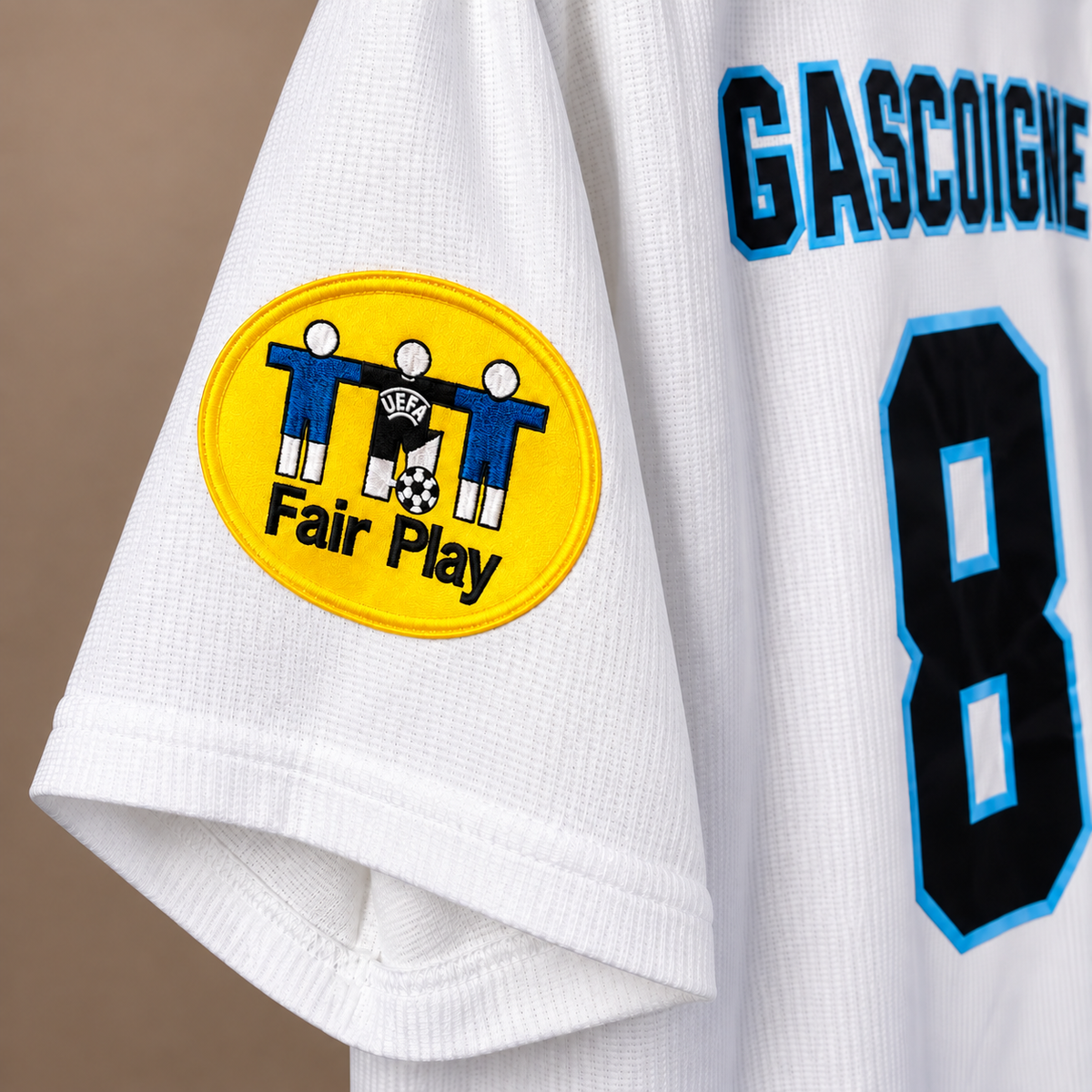 Paul Gascoigne Signed England Euro 1996 Umbro #8 Shirt – Gazza Autographed – Size Large - Shep's Retro