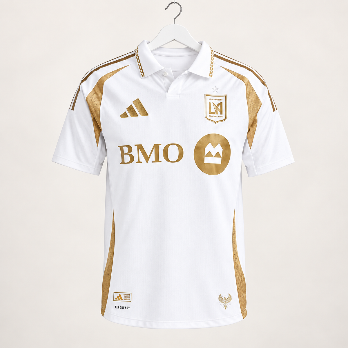 LAFC 2025 Away Shirt – Adidas White & Gold Jersey - Shep's Retro