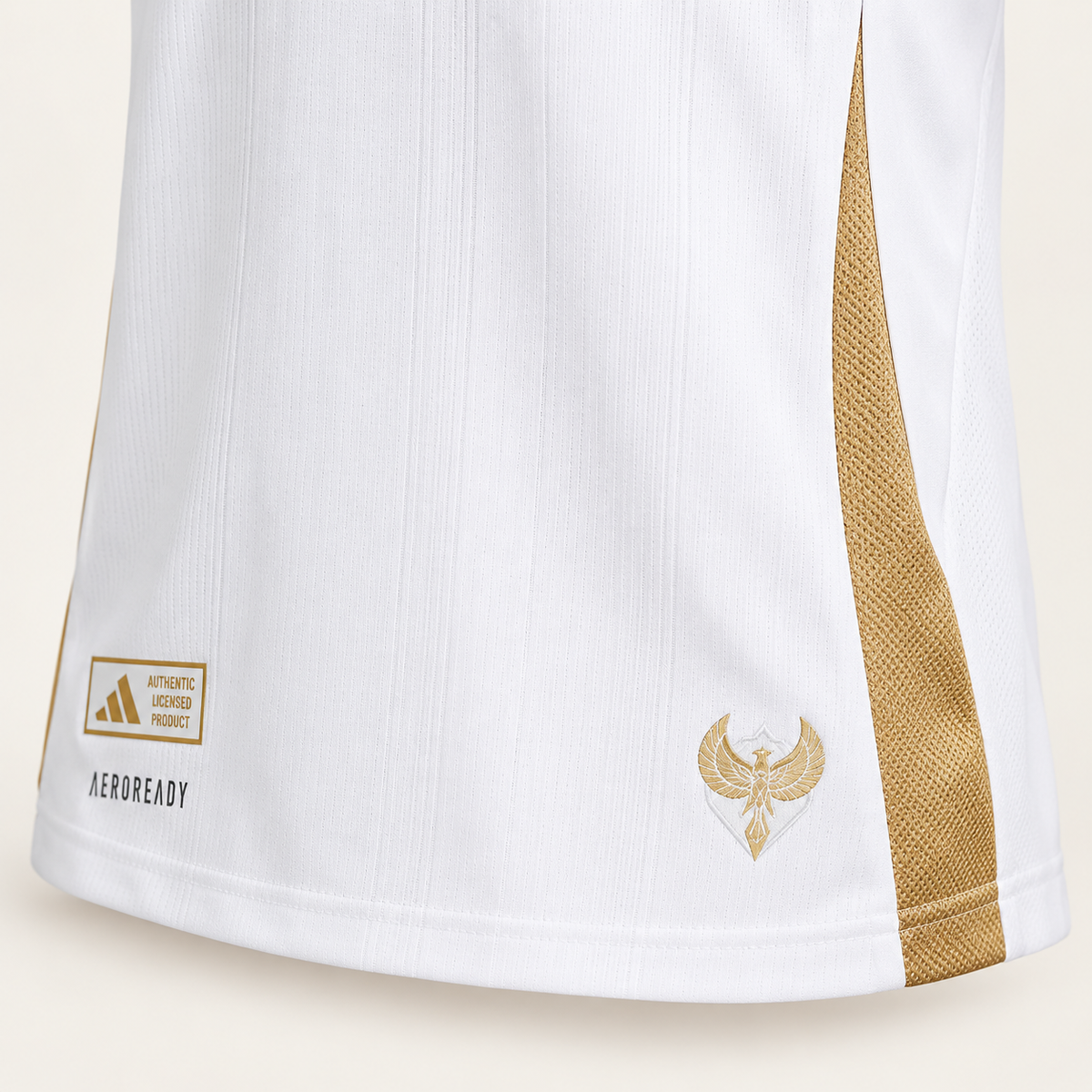 LAFC 2025 Away Shirt – Adidas White & Gold Jersey - Shep's Retro