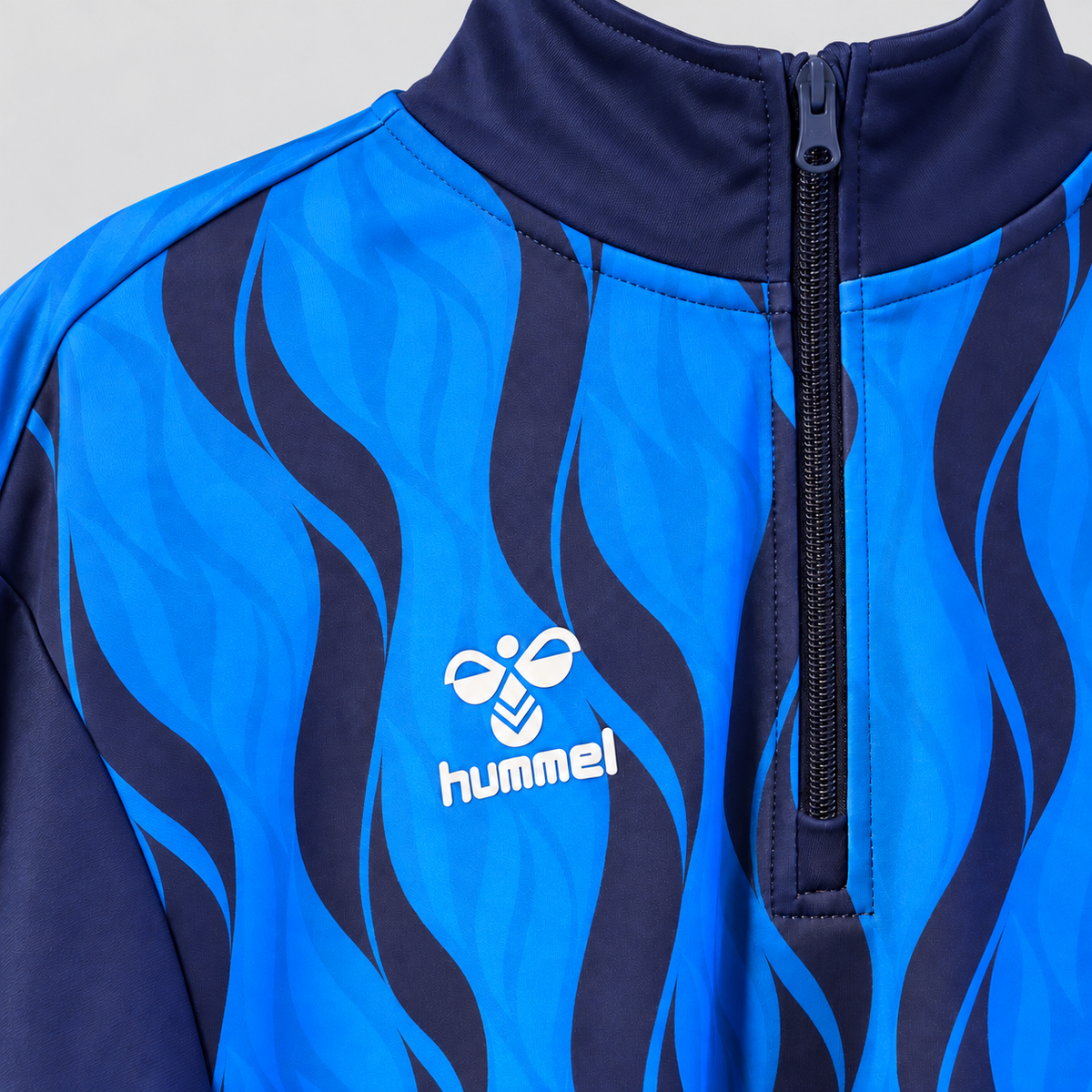 Kilmarnock FC Hummel Training Quarter Zip Top – Blue – Size Medium - Shep's Retro