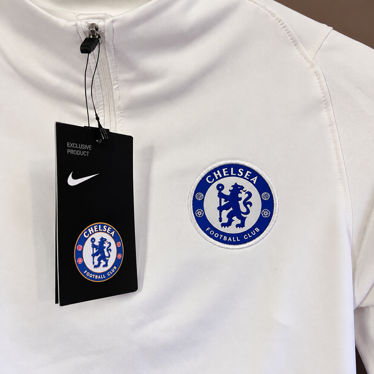 Chelsea FC Nike Dri-FIT Quarter Zip 2020/21 Season Training Top – White/Red – New With Tags Size XS - Shep's Retro