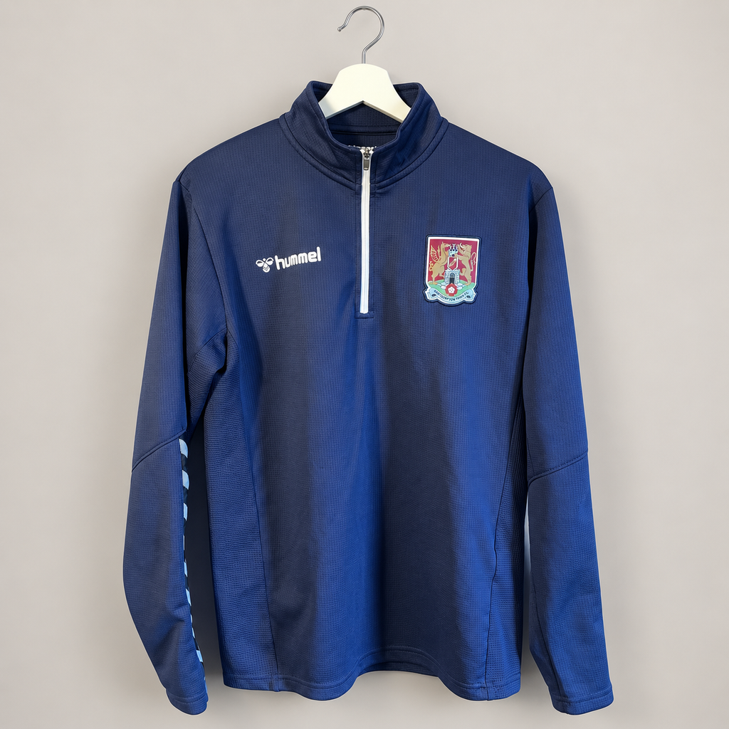 Northampton Town FC Hummel Quarter-Zip Training Top – Navy - Shep's Retro