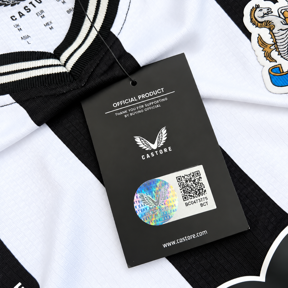 Newcastle United 2023/24 Home Shirt – Lewis Hall #20 – Castore – Size Medium