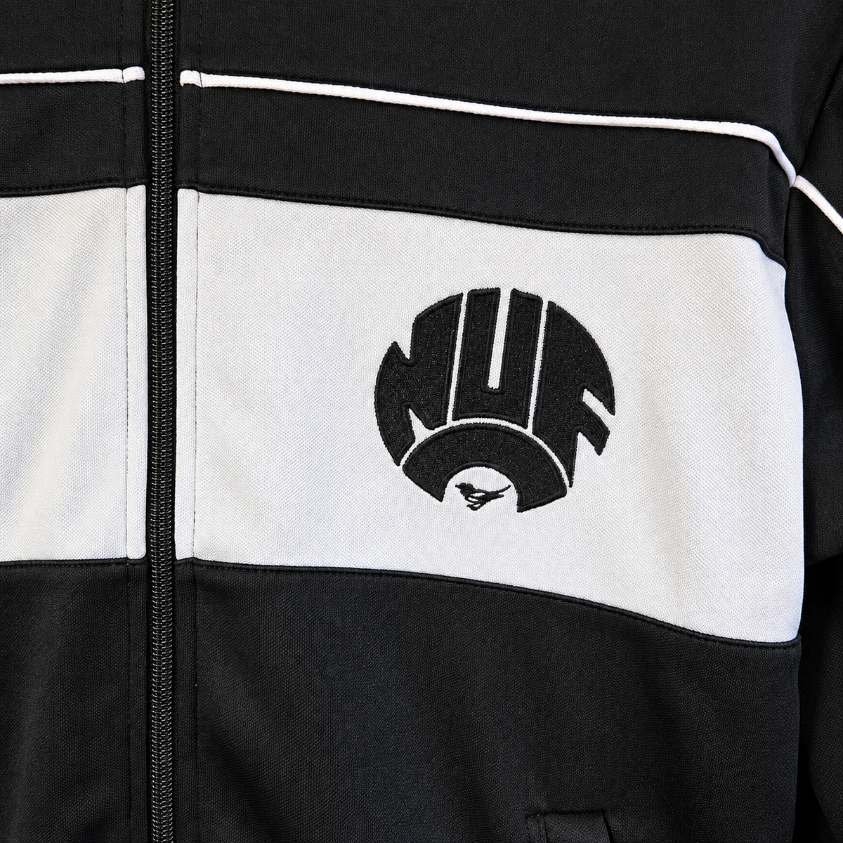 Newcastle United Score Draw 1982 Retro Track Jacket – Black/White – Size Small - Shep's Retro